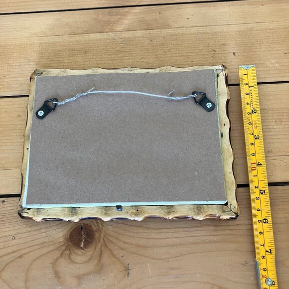 Ruby Throated Hummingbird Original Painting Signed Cindy 6x8" Bamboo Frame - Picture 4 of 4